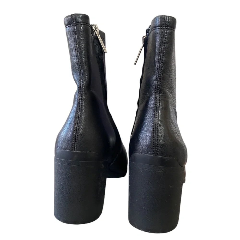 NEW GORGEOUS Buttery Leather Corso Como 7.5 Black Booties - Picture 3 of 5